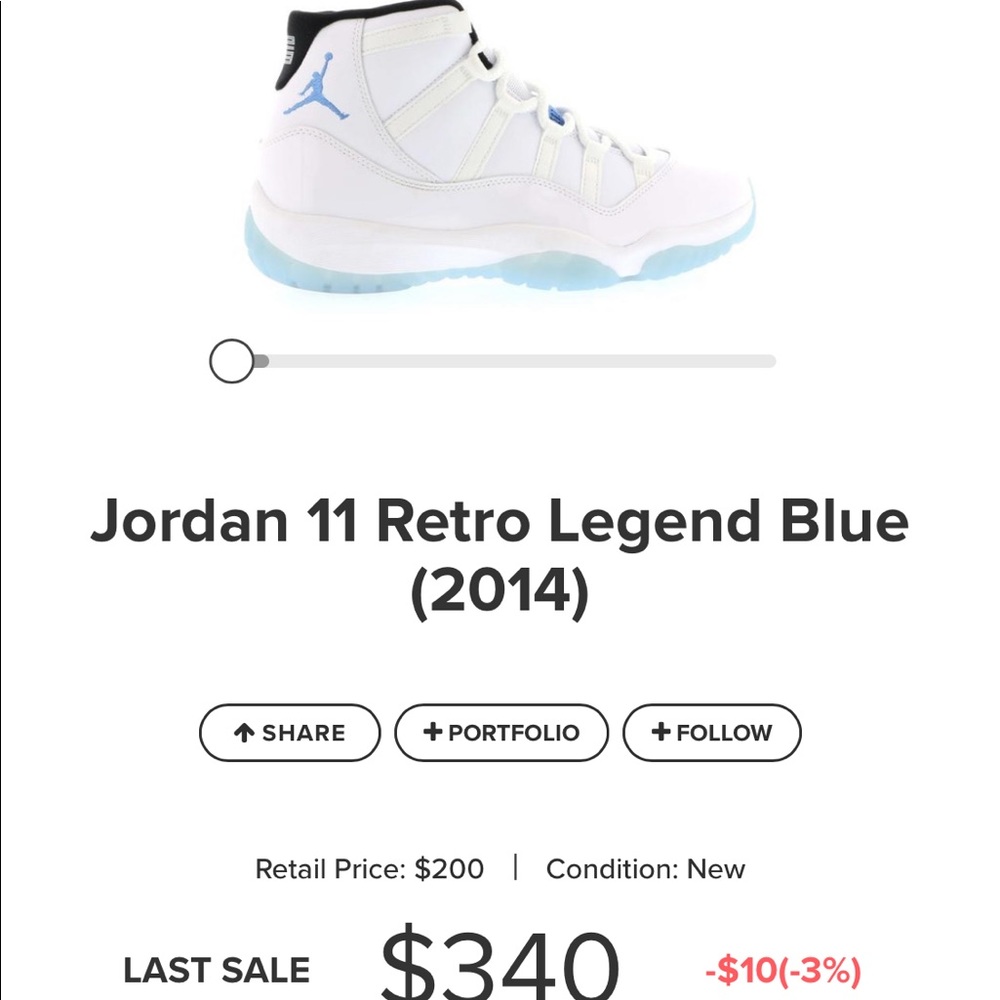 Used Legend Blue 11's Size 8 Mens